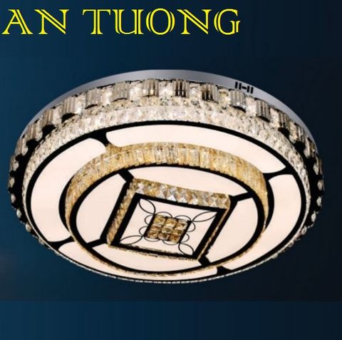  đèn mâm ốp trần pha lê led trang trí phòng khách, nhà phố, biệt thự cổ điển tân cổ điển 032 