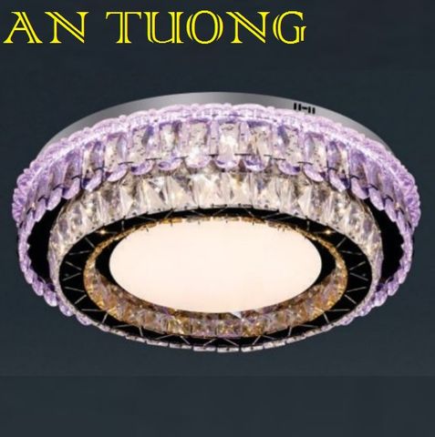  đèn mâm ốp trần pha lê led trang trí phòng khách, nhà phố, biệt thự cổ điển tân cổ điển 037 