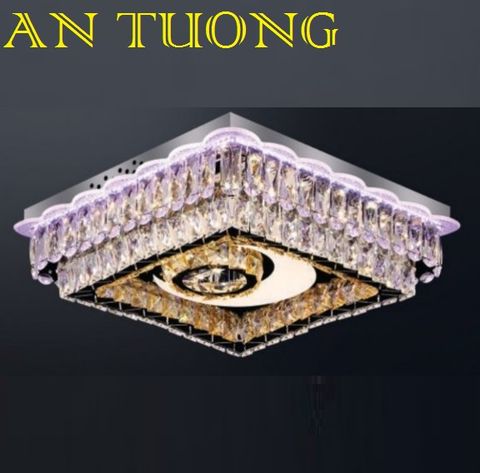  đèn mâm ốp trần pha lê led trang trí phòng khách, nhà phố, biệt thự cổ điển tân cổ điển 039 