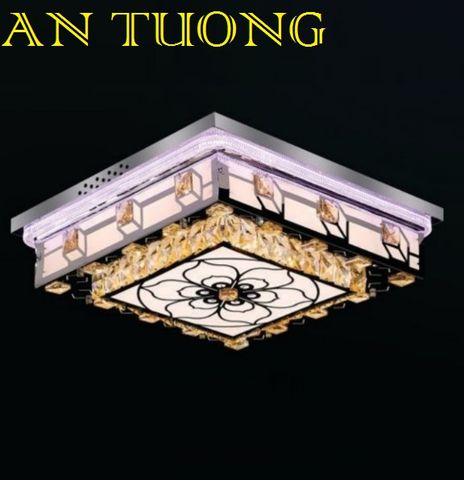  đèn mâm ốp trần pha lê led trang trí phòng khách, nhà phố, biệt thự cổ điển tân cổ điển 042 