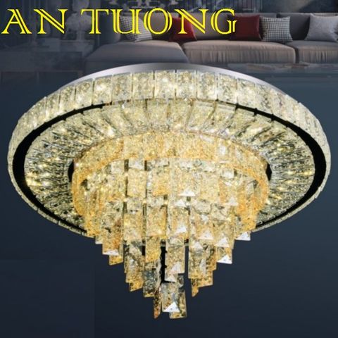  đèn mâm ốp trần pha lê led trang trí phòng khách, nhà phố, biệt thự cổ điển tân cổ điển 053 