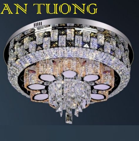  đèn mâm ốp trần pha lê led trang trí phòng khách, nhà phố, biệt thự cổ điển tân cổ điển 060 