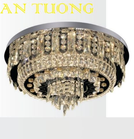  đèn mâm ốp trần pha lê led trang trí phòng khách, nhà phố, biệt thự cổ điển tân cổ điển 070 