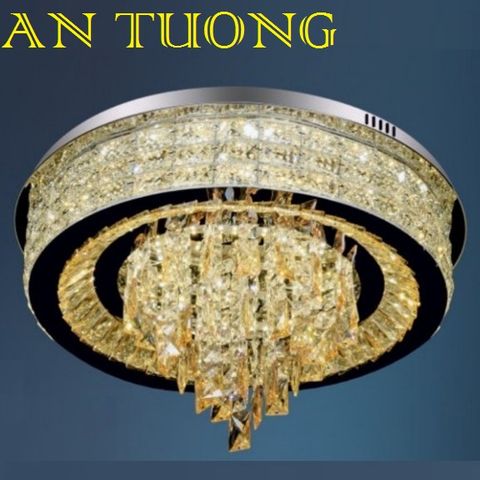  đèn mâm ốp trần pha lê led trang trí phòng khách, nhà phố, biệt thự cổ điển tân cổ điển 091 