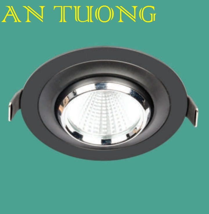 đèn led spotlight âm trần xoay chiếu điểm 9w - góc chiếu 24 độ, góc xoay 90 độ - đen