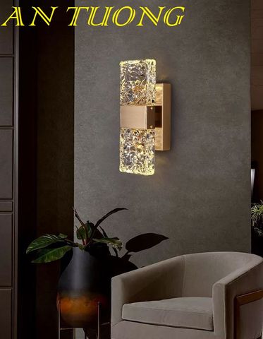  đèn tường pha lê led, đèn gắn tường, treo tường trang trí phòng khách, phòng ngủ căn hộ chung cư đẹp, hiện đại, sang trọng 045 