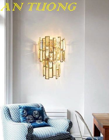  đèn tường pha lê led, đèn gắn tường, treo tường trang trí phòng khách, phòng ngủ căn hộ chung cư đẹp, hiện đại, sang trọng 067 