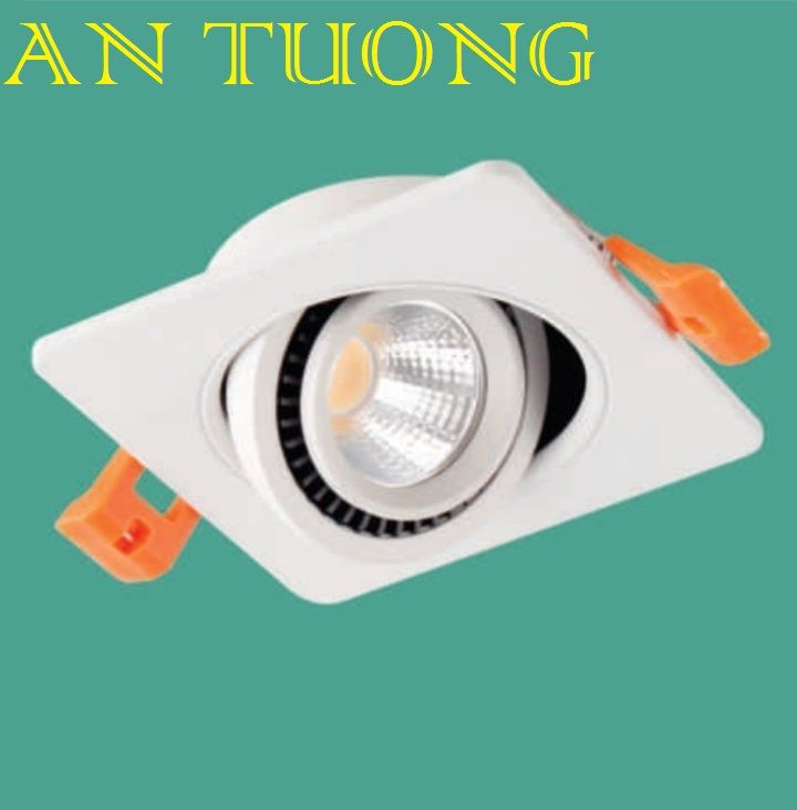 đèn led spotlight âm trần xoay chiếu điểm COB 7w - góc chiếu 45 độ, góc xoay 90 độ