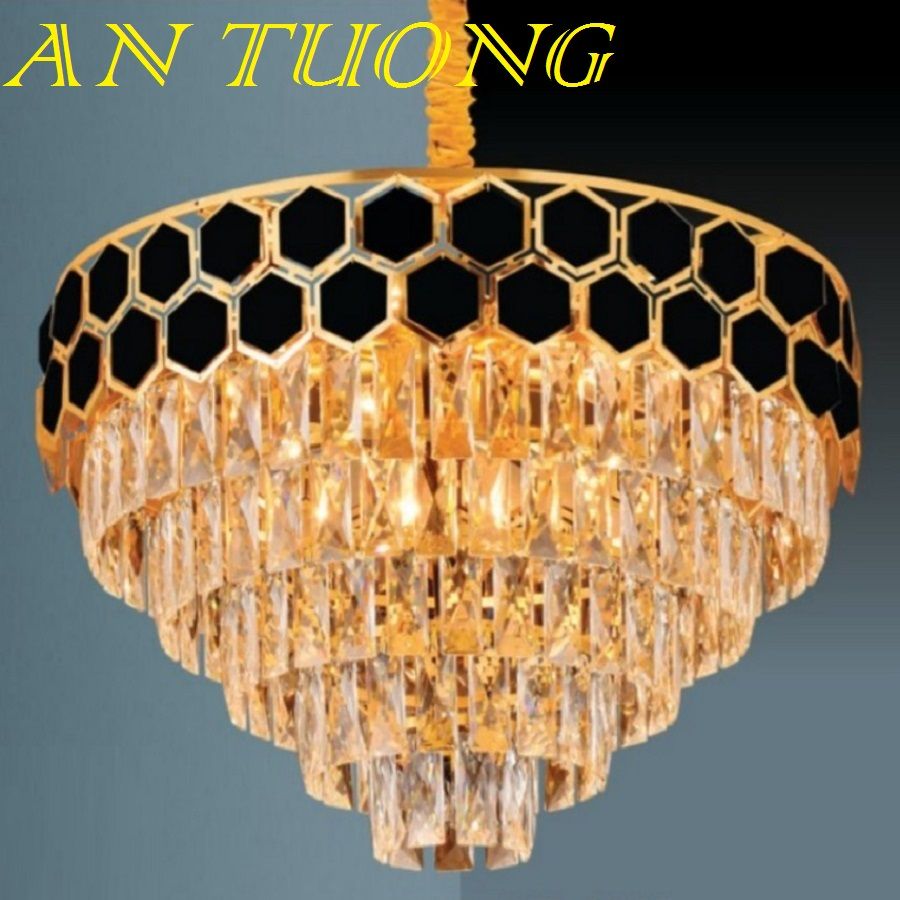 đèn chùm pha lê led trang trí phòng khách đẹp, hiện đại, tân cổ điển 047