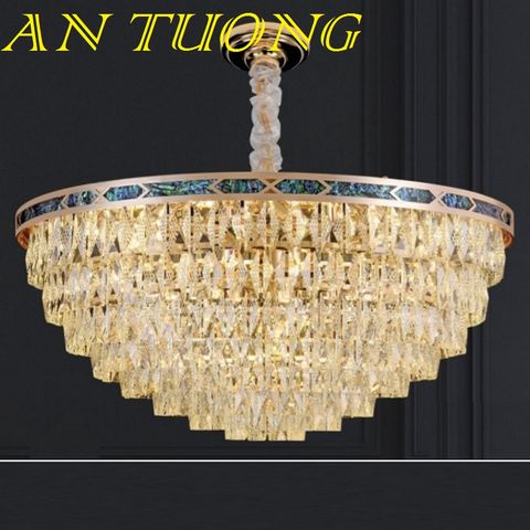  đèn chùm pha lê led trang trí phòng khách đẹp, hiện đại, tân cổ điển 055 