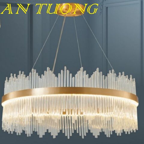  đèn chùm pha lê led trang trí phòng khách đẹp, hiện đại, tân cổ điển 061 