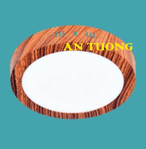  đèn led ốp trần ban công 24w, ốp nổi ban công 24w ánh sáng 3 màu, 3 chế độ, đổi màu - gỗ 