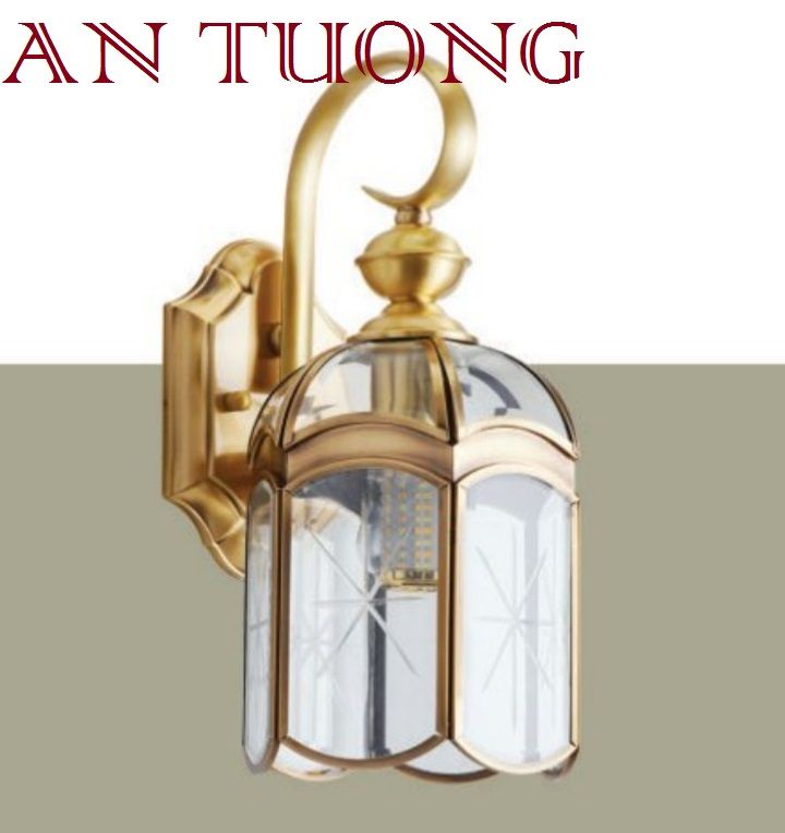 đèn đồng gắn tường, treo tường ngoài trời trang trí biệt thự cổ điển, nhà cổ điển, tân cổ điển 016