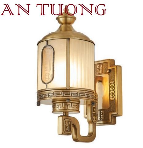  đèn đồng gắn tường, treo tường ngoài trời trang trí biệt thự cổ điển, nhà cổ điển, tân cổ điển 039 