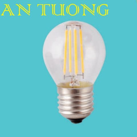  bóng đèn trang trí 4w, bóng đèn dây tóc 4w led vàng vặn đuôi (chui) E27 