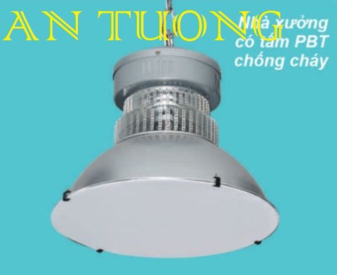  đèn led nhà xưởng công nghiệp 100w - chóa đèn led nhà xưởng công nghiệp 100w có tấm PBT chống cháy 