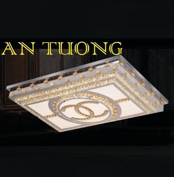 đèn mâm ốp trần pha lê led trang trí  kích thước lớn dài 1100mm x rộng 800mm - 01