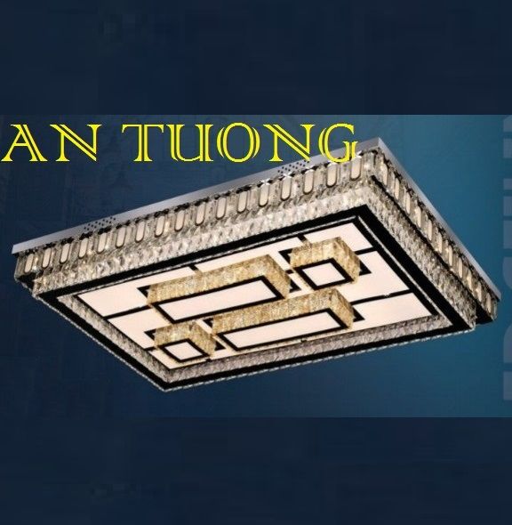 đèn mâm ốp trần pha lê led trang trí  kích thước lớn dài 1200mm x rộng 800mm - 01