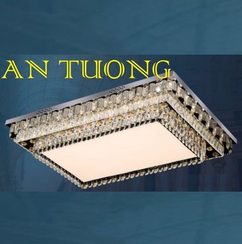  đèn mâm ốp trần pha lê led trang trí  kích thước lớn dài 1200mm x rộng 800mm - 06 