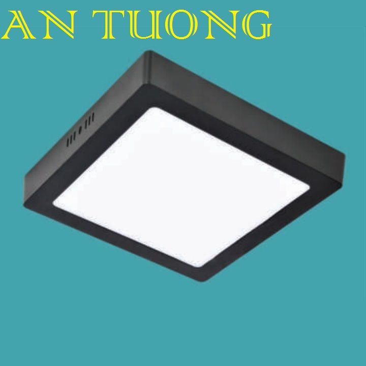 đèn led ốp trần ban công 18w - vuông, ốp nổi ban công 18w ánh sáng 3 màu, 3 chế độ, đổi màu - đen