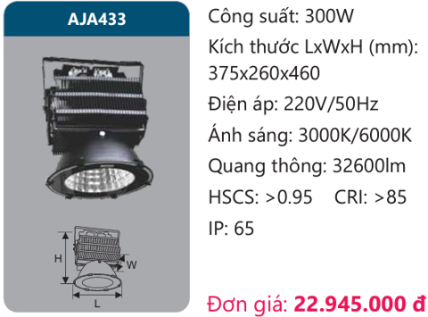 ĐÈN LED PHA DUHAL - CÔNG SUẤT 300W