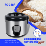 NỒI CƠM ĐIỆN OSAKA RC318P (ÁNH BẠC)- CÔNG NGHỆ Ủ CƠM 3D