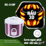 NỒI CƠM ĐIỆN OSAKA RC-318P 1.8 LÍT, TÍM THAN SANG TRỌNG - CÔNG NGHỆ Ủ CƠM 3D