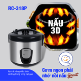 NỒI CƠM ĐIỆN OSAKA RC318P (ÁNH BẠC)- CÔNG NGHỆ Ủ CƠM 3D