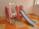 Cầu trượt xích đu kết hợp bóng rổ hồng ngọc 4 trong 1