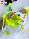Ghế nhảy Jumperoo Jungle màu xanh chân cong