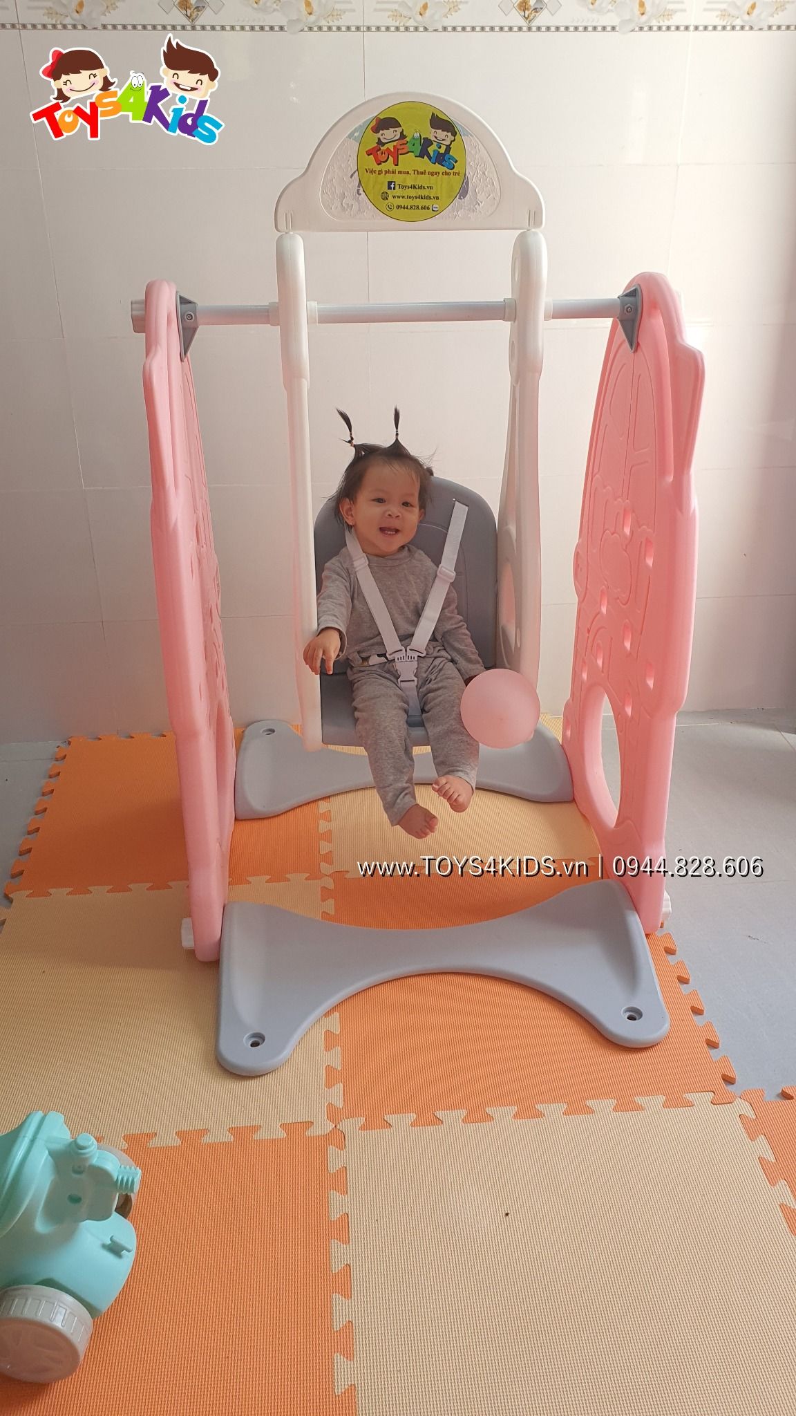 Xích đu Casa màu hồng dịu dàng
