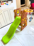 Cầu trượt kết hợp bóng rổ gấu nâu