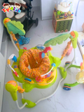 Ghế nhảy Jumperoo Jungle màu xanh chân cong