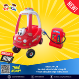 Combo Xe ô tô chòi chân cảnh sát cứu hỏa trắng đỏ Little Tikes + Trạm xăng âm nhạc thông minh Little Tikes