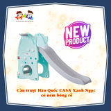 Cầu trượt kết hợp bóng rổ xanh ngọc YaYa cao cấp