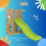 Cầu trượt kết hợp bóng rổ gấu nâu