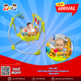 Ghế nhảy Jumperoo Jungle màu xanh chân cong
