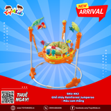 Ghế nhảy Jumperoo Rainforest màu cam, chân thẳng