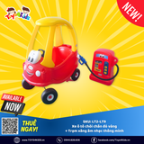Combo Xe ô tô chòi chân đỏ vàng Little Tikes + Trạm xăng âm nhạc thông minh Little Tikes
