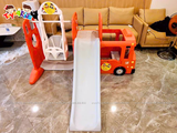 Nhà chơi cầu trượt quây bóng xe Bus London kết hợp xích đu 4 trong 1