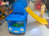 Nhà chơi cầu trượt quây bóng xe Bus Tayo kết hợp xích đu 4 trong 1