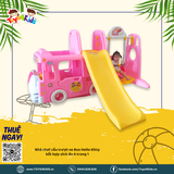 Nhà chơi cầu trượt xe Bus Hello Kitty kết hợp xích đu 4 trong 1