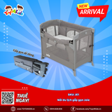Nôi du lịch gấp gọn Joie Kubbie Sleep Foggy Gray