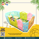 Quây lớn có cửa cao cấp màu pastel sang trọng kết hợp cầu trượt