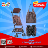 Xe đẩy du lịch gấp gọn GB Pockit màu nâu