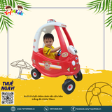 Xe ô tô chòi chân cảnh sát cứu hỏa trắng đỏ Little Tikes