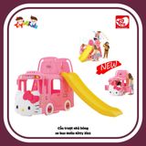 Nhà chơi cầu trượt xe Bus Hello Kitty 3 trong 1