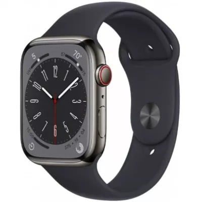 Apple Watch Series 8 45mm (LTE) Viền thép dây cao su nhập khẩu