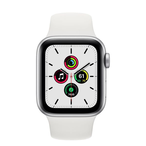 Apple Watch SE Silver Aluminum Case with Sport Band (GPS+Cellular)
