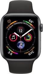 Apple Watch Series 4 Black Aluminum Case with Black Sport Band (GPS)